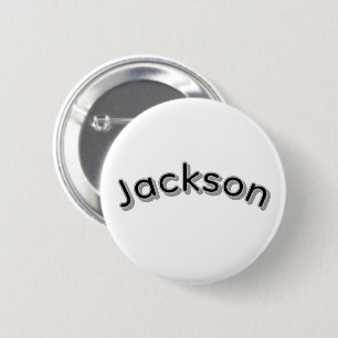 Jackson Boys Name, 6 Cm Round Badge