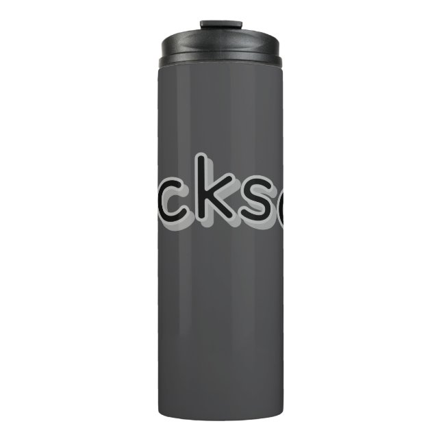 Jackson Boys Name, Thermal Tumbler (Front)