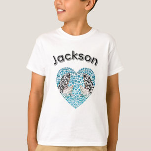 Jackson Boys Name With Orca Heart,, T-Shirt
