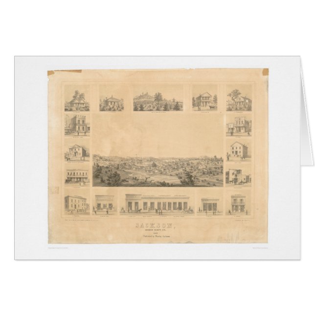 Jackson, CA. Panoramic Map 1857 (0766A) (Front Horizontal)