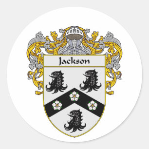 Jackson Coat of Arms (Mantled) Classic Round Sticker