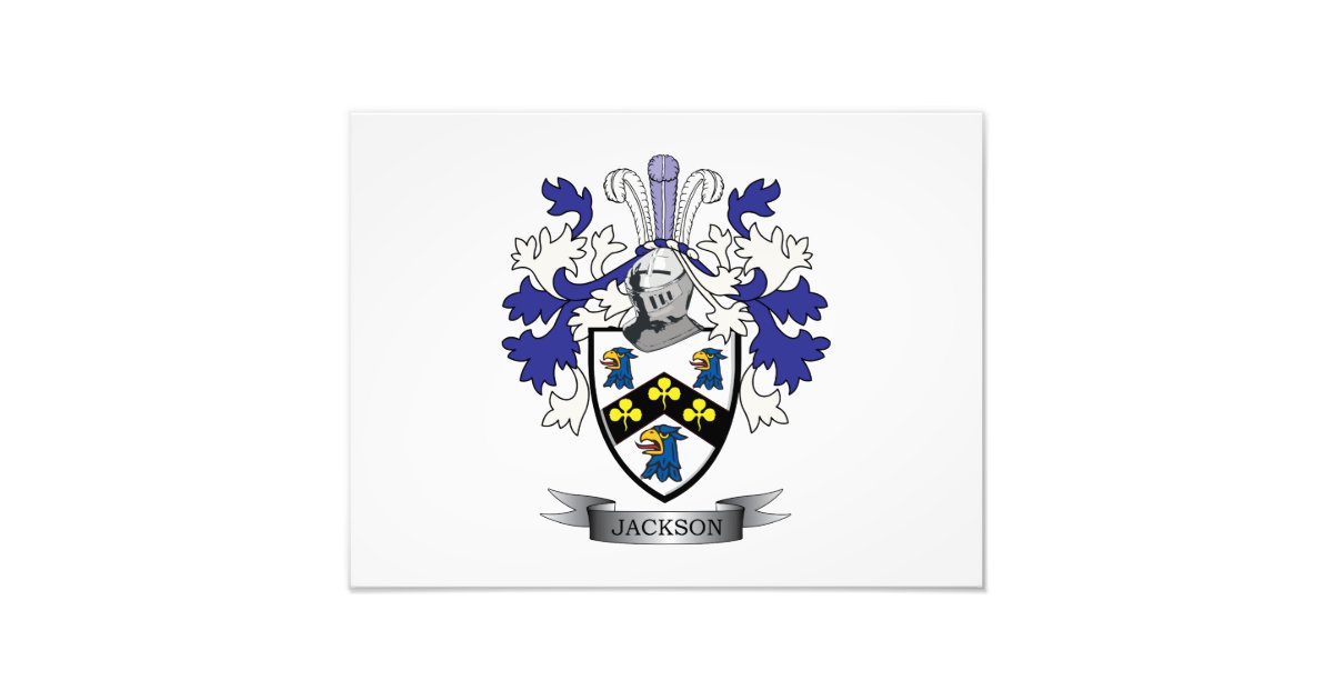 Jackson Coat of Arms Photo Print Zazzle.co.uk