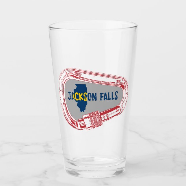 Jackson Falls Illinois Rock Climbing Carabiner Glass (Front)