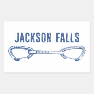 Jackson Falls Illinois Rock Climbing Quickdraw Rectangular Sticker