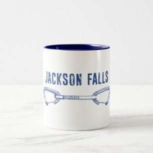 Jackson Falls Illinois Rock Climbing Quickdraw Two-Tone Coffee Mug