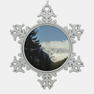Jackson Glacier Overlook at Glacier National Park Snowflake Pewter Christmas Ornament