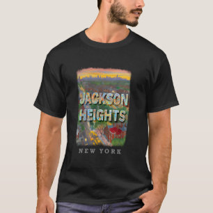 Jackson Heights New York Queens NY Neighbourhood L T-Shirt