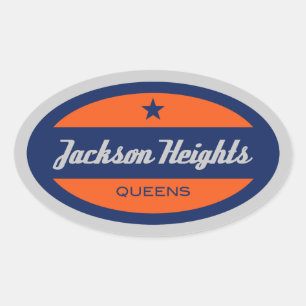 Jackson Heights Oval Sticker