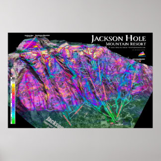 Jackson Hole 3dSkiMaps Poster