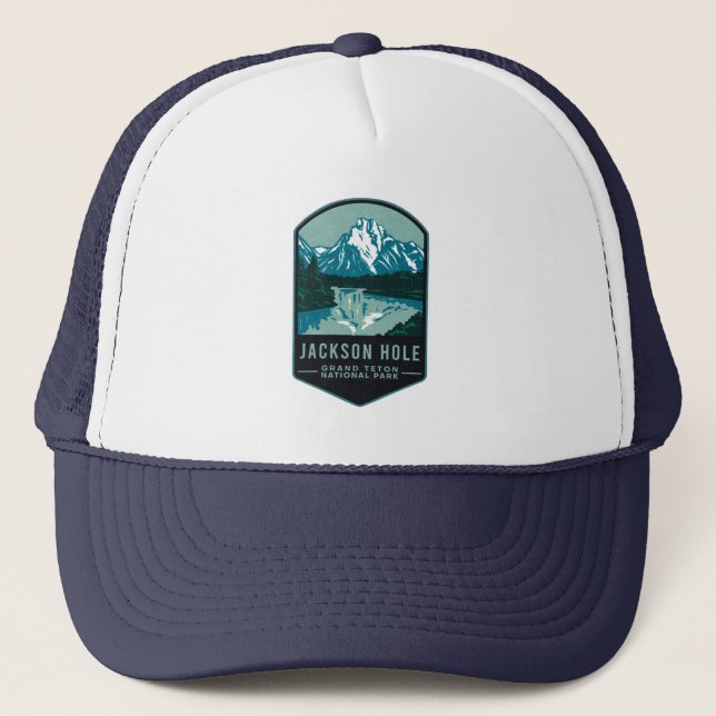 Jackson Hole Grand Teton National Park Trucker Hat (Front)