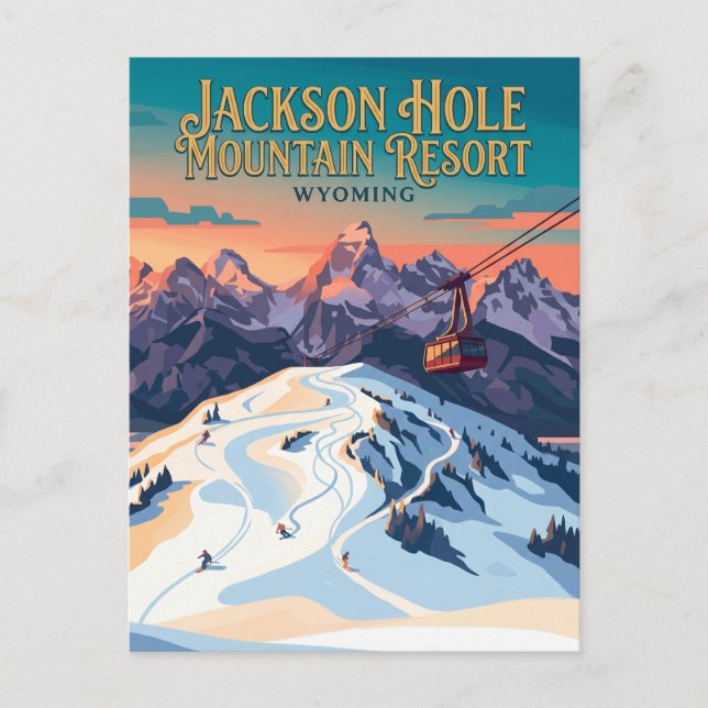 Jackson Hole Mountain Resort USA Postcard (Front)