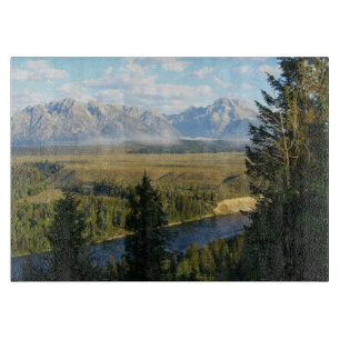 Jackson Hole Mountains and River Cutting Board