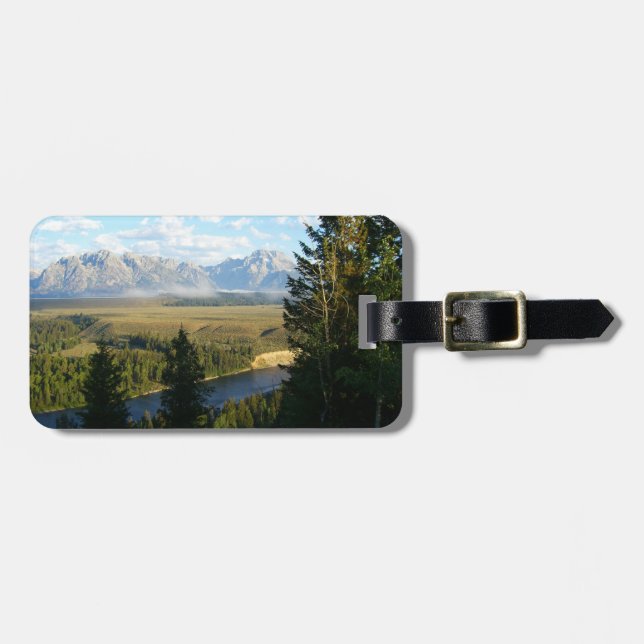 Jackson Hole Mountains and River Luggage Tag (Front Horizontal)