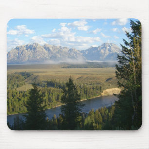 Jackson Hole Mountains and River Mouse Mat