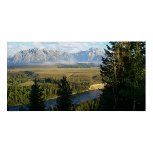 Jackson Hole Mountains and River Poster
