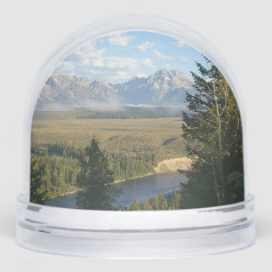 Jackson Hole Mountains and River Snowglobe