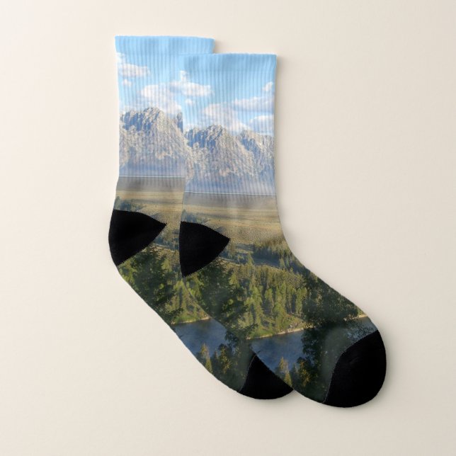 Jackson Hole Mountains and River Socks (Pair)