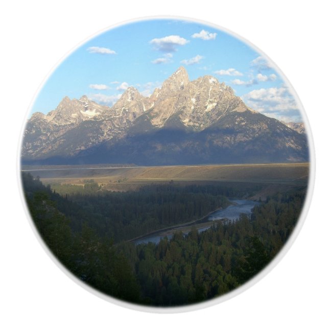 Jackson Hole Mountains (Grand Teton National Park) Ceramic Knob (Front)