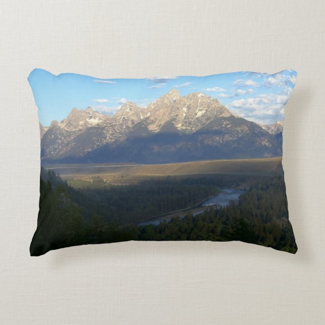 Jackson Hole Mountains (Grand Teton National Park) Decorative Cushion (Front)