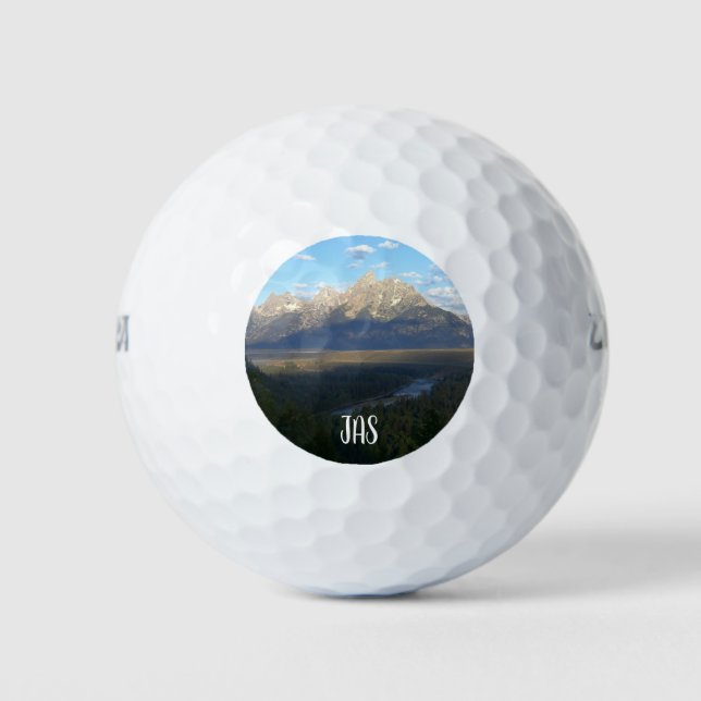 Jackson Hole Mountains (Grand Teton National Park) Golf Balls (Front)