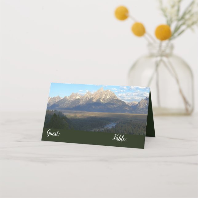 Jackson Hole Mountains (Grand Teton National Park) Place Card (Front)