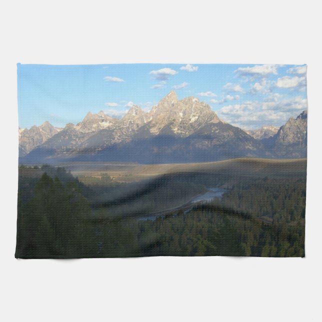 Jackson Hole Mountains (Grand Teton National Park) Tea Towel (Horizontal)