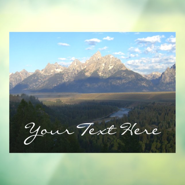 Jackson Hole Mountains (Grand Teton National Park) Window Cling (Sheet 3)
