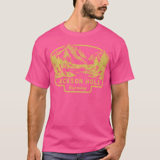 Jackson Hole Mountains Wyoming Hiking Outdoors Vin T-Shirt
