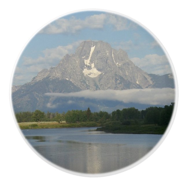 Jackson Hole River at Grand Teton National Park Ceramic Knob (Front)