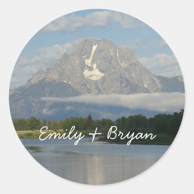 Jackson Hole River at Grand Teton National Park Classic Round Sticker (Front)