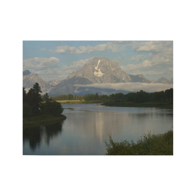 Jackson Hole River at Grand Teton National Park Wood Poster (Front)
