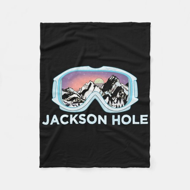 Jackson Hole Ski Design Jackson Hole  Fleece Blanket (Front)