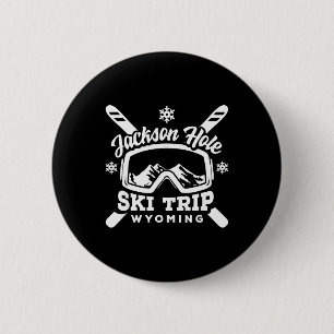 Jackson Hole Ski Trip Wyoming Vacation Group Snow 6 Cm Round Badge
