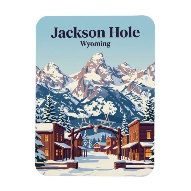 Jackson Hole USA Magnet (Vertical)