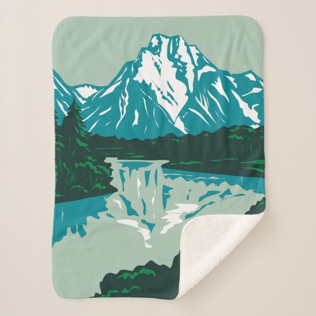 Jackson Hole Valley Sherpa Blanket (Front)
