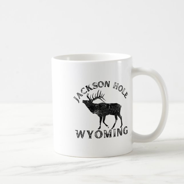 Jackson Hole Wyoming Elk Nature Hiking Outdoors  Coffee Mug (Right)