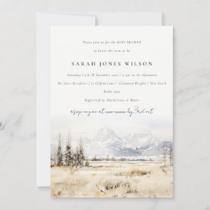 Jackson Hole Wyoming Landscape Baby Shower Invitation