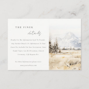 Jackson Hole Wyoming Landscape Wedding Details Enclosure Card