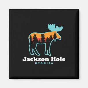 Jackson Hole Wyoming Moose Mountains Grand Tetons  Magnet