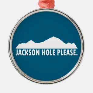 Jackson Hole Wyoming Please Metal Tree Decoration