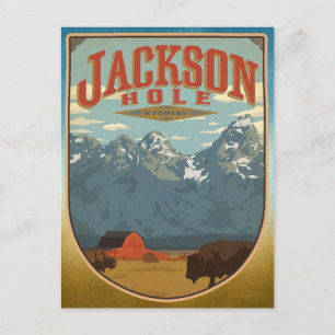 Jackson Hole Wyoming Postcard