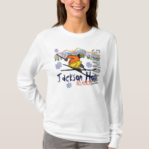 Jackson Hole Wyoming ski elevation hoodie T-Shirt