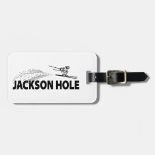 Jackson Hole Wyoming Ski Jumper Luggage Tag