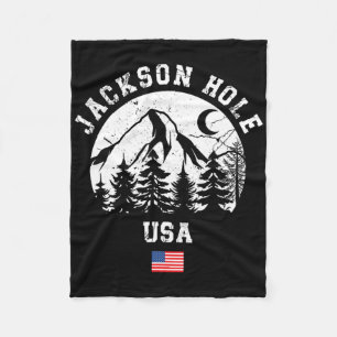 Jackson Hole Wyoming Ski Resort Alpine Skiing Amer Fleece Blanket