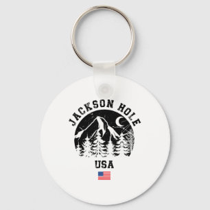 Jackson Hole Wyoming Ski Resort Alpine Skiing Amer Key Ring