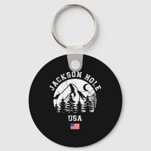 Jackson Hole Wyoming Ski Resort Alpine Skiing Amer Key Ring