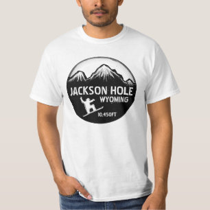 Jackson Hole Wyoming snowboard art value tee