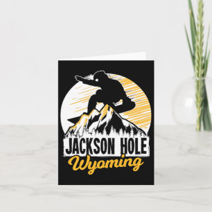 Jackson Hole Wyoming Snowboarding Gift For A Snowb Card