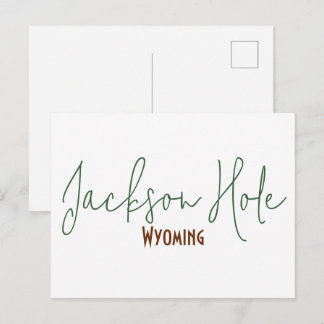 Jackson Hole, Wyoming Travel Souvenir Postcard