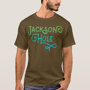 Jackson Hole Wyoming Typographic Design  T-Shirt